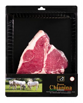 Bistecca di Fiorentina di Carne Chianina - n.1 pezzo 900g skin - Carne Certificata - Macelleria Co.Pro.Car. San Nicolo