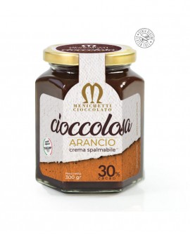 Cioccolosa fondente all'arancio - crema spalmabile fondente senza glutine 300g - Menichetti Cioccolato