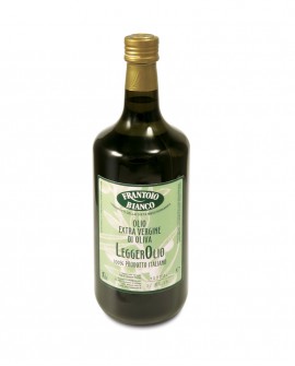 Leggerolio Olio extra vergine d'oliva - 100% Italiano -  bottiglia 1000ml - Olio Frantoio Bianco