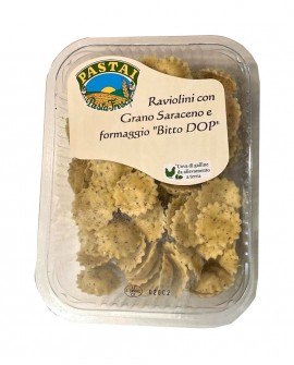 Raviolini al grano saraceno con Formaggio BITTO - pasta fresca ripiena - in ATM vaschetta 250g - Pastai in Brianza
