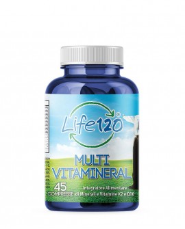 Multivitamineral - integratore alimentare di vitamine e minerali con coenzima Q10 e vitamina K2 - 45 compresse - Life120