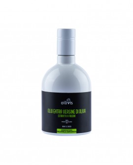 Olio extravergine di oliva monocultivar Ogliarola Garganica - bottiglia BIANCA 250ml - Oilivis Frantoio Mitrione
