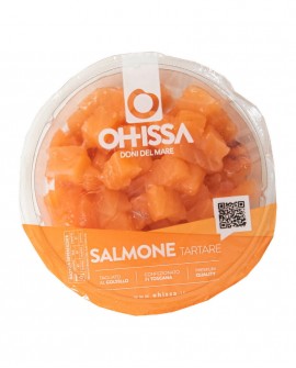 Tartare di Salmone - in ATM - vaschetta 90g - piatto pronto - OHISSA Fratelli Manno