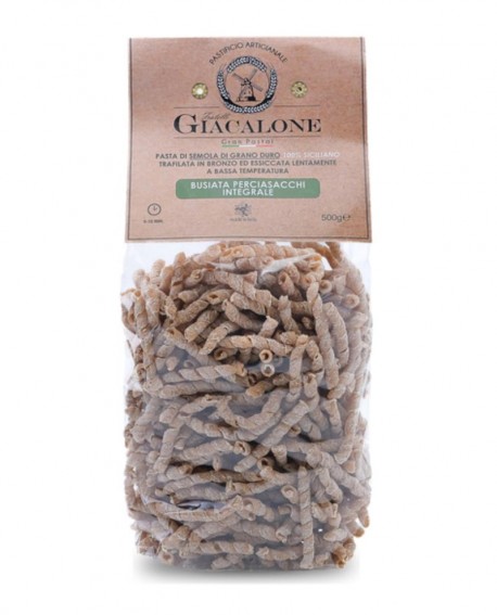 Busiata Perciasacchi Integrale di semola di grano duro siciliano-grani Antichi 500g-Cartone 24 pezzi-Pastificio F.lli Giacalone