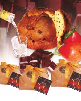 Panettone - Panciuc pere e cioccolato imbibito con liquore alla pera 500 g - Pasticceria Aliverti