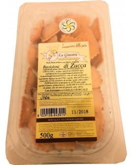 Ravioloni alla zucca - 500 g pasta fresca all'uovo ripiena SURGELATA - Pastificio La Ginestra