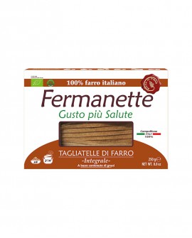 Tagliatelle di farro Fermanette - Pasta lunga integrale biologica - Astuccio da 250g - Pastificio Marcozzi