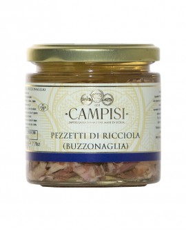 Buzzonaglia Pezzetti di Ricciola in Olio di Oliva - vaso vetro 220 g - Campisi