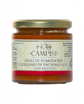 Sugo di Pomodoro Ciliegino di Pachino IGP con basilico - vaso vetro 220 g - Campisi