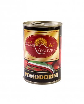 Pomodorini di collina - Banda stagnata smaltata da 400 gr - minimo 72 cartoni x24 - Le Gemme del Vesuvio