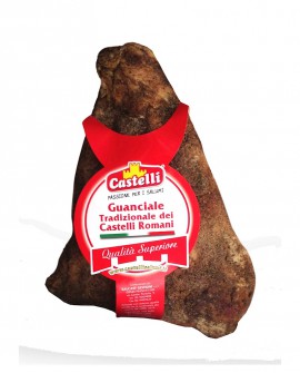 Guanciale Stagionato Tradizionale dei Castelli Romani - Pepe - 1,0-1,3 kg - Castelli Salumi