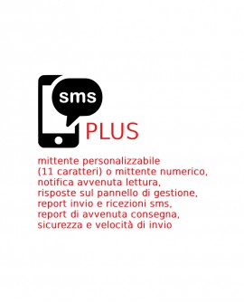 500 SMS PLUS da inviare, piattaforma Gustox SMS