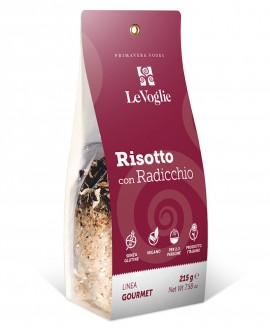 Risotto con Radicchio IGP senza glutine - 215g linea gourmet - Le Voglie - Primavera Foods