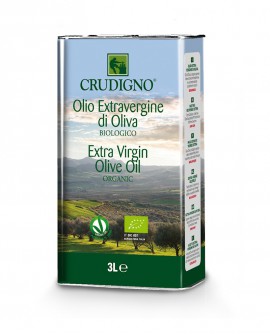 Olio Extra Vergine di Oliva Biologico estratto a freddo 100% italiano - 3 l - Crudigno