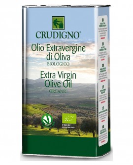 Olio Extra Vergine di Oliva Biologico estratto a freddo 100% italiano - 5 l - Crudigno