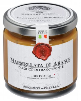 Marmellata di Arance Tarocco di Francofonte - vasetto di vetro 212 - 225 g - Frantoi Cutrera Segreti di Sicilia