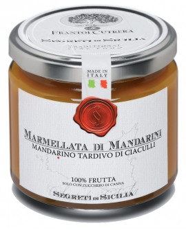 Marmellata di Mandarini - mandarino tardivo di Ciaculli - vasetto di vetro 212 - 225 g - Frantoi Cutrera Segreti di Sicilia
