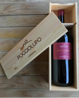 RIVARCALE Umbria Rosso IGP - vino rosso MAGNUM 1,5 lt con cassetta in legno - Cantina PoggioLupo