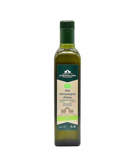Olio extravergine d'oliva biologico - Classico 100% italiano - bottiglia 0,50 Lt - Olio di Puglia Amendolara Bio
