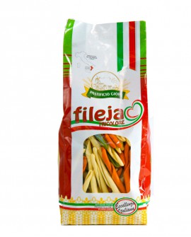 Fileja Tricolore pasta artigianale di semola di grano duro - 500g - essiccata a bassa temperatura - Pastificio Gioia